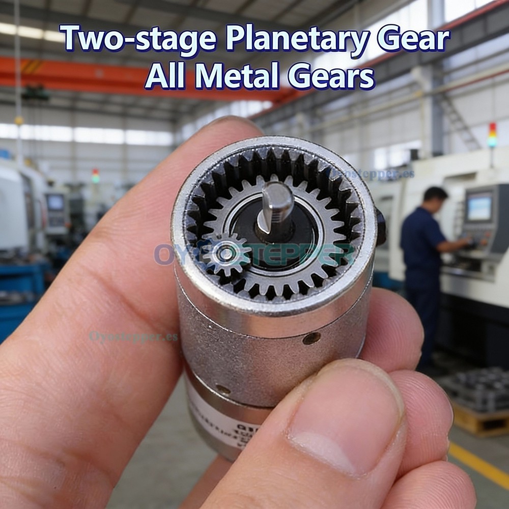 MOONS PG22L45 Motor paso a paso de 22mm con reductor planetario 45,2:1 2 fases y 4 cables